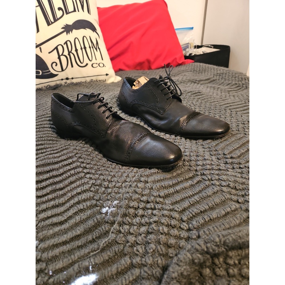 Authentic Bally Leather Black‎ Dress Shoes Size 10.5
